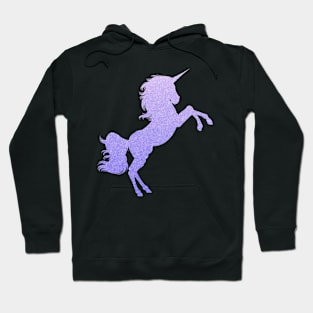 Pastel Purple Ombre Faux Glitter Unicorn Hoodie